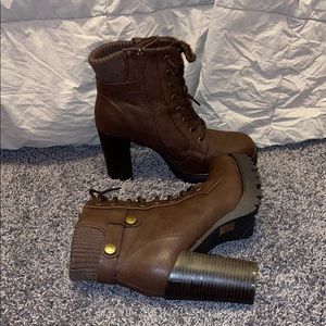 Brown Heeled Boots